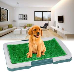 Искусственная трава комнатный горшок тренировочный поднос для щенков для дрессировки собак туалет для собак трава для мочи устойчивый коврик для кошек пластиковый коврик - Product Image 6