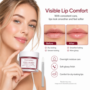 Mascarilla Labial Nocturna Reparadora, Suavizante, Hidratante Intensa y Voluminizadora con Extracto de Bayas para <span class=keywords><strong>Labios</strong></span> Secos y Agrietados - Product Image 6