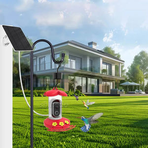 Mangeoire à oiseaux suspendue de jardin extérieur de nuit Mangeoire à colibris à énergie solaire étanche - Product Image 6