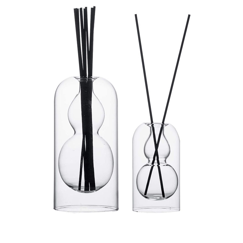 Украшение для дома Роскошный двухслойный флакон из боросиликатного стекла с ароматическими тростниками для сохранения свежести воздуха