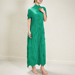 Vestido Maxi Plisado Asimétrico Irregular de Alta Calidad, Cintura Natural, Estilo Elegante Miyake, Ropa de Mujer de Alta Gama con Corte en A - Product Image 6