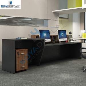 Tiếp Tân Duy nhất bàn L Salon vẻ đẹp gỗ văn phòng chất lượng tốt nhà máy trực tiếp màu đen biểu tượng tùy chỉnh đồ nội thất hiện đại - Product Image 6