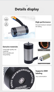 3660 Waterproof Sensorless Brushless Motor 2600KV 3300KV 3800KV 4300KV 3.175mm Shaft for 1/10 RC Car <b>Truck</b> - Product Image 5