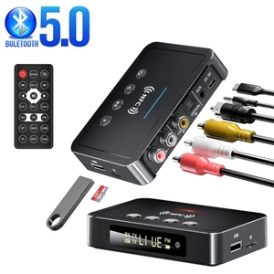 Adaptateur Bluetooth 5.3 Pour Voiture / TV / Chaîne Hi-fi - Jack 3,5 Mm + Micro - Recharge USB-C
