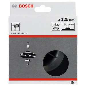 BOSCH - 1609200240 Tampon de support ø 125mm - EAN 3165140004435 ABRASIFS TAMPONS DE PONÇAGE - Product Image 2