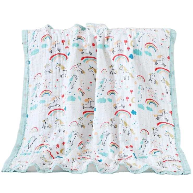 Baby decke musselin baumwolle neugeborenen herbst baby quilt Farbe grenze gedruckt hohe dichte kind quilt