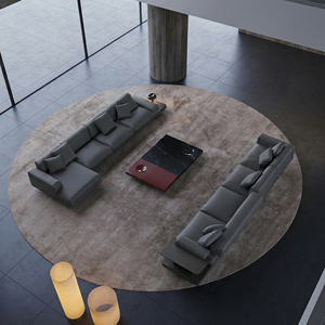 Divano Modulare a L Moderno in Tessuto Nero e Grigio <span class=keywords><strong>per</strong></span> <span class=keywords><strong>Arredamento</strong></span> Contemporaneo del Soggiorno - Product Image 6