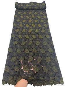 Encaje de Guipur Bordado 100% Poliéster Soluble en Agua al por Mayor para Prendas, Bodas, Diseños Florales, Mínimo 5 Yardas - Product Image 6