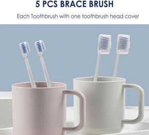 Vente en gros OEM, brosse à dents pour adultes de haute qualité, manche transparent en PS, design ergonomique, poils doux, usage domestique, logo personnalisé - Product Image 4
