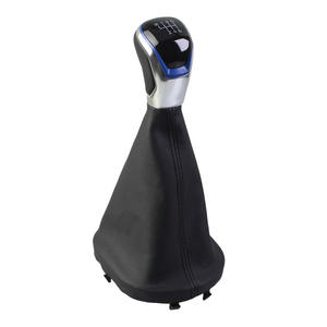 Couvercle de pommeau de levier de vitesse en cuir, coutures rouges, pour Volkswagen, Transmission manuelle à 5 ou 6 vitesses, conception ergonomique - Product Image 3