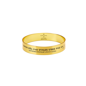 Brazalete de Moda en Acero Inoxidable 316L con Baño de Oro PVD, Joyería Sostenible y Resistente - Product Image 2