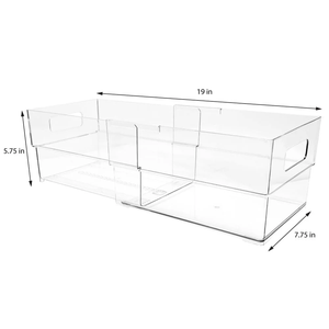 Contenitori Espandibili Trasparenti, Organizzatori in Plastica con Maniglie Integrate, Lunghezza Regolabile da 11-19 Pollici per Casa, Cucina e Ufficio - Product Image 3
