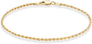 Pulsera <span class=keywords><strong>de</strong></span> <span class=keywords><strong>Oro</strong></span> Macizo <span class=keywords><strong>de</strong></span> 9K/10K/14K/18K/24K <span class=keywords><strong>para</strong></span> <span class=keywords><strong>Hombre</strong></span> con Cadena <span class=keywords><strong>de</strong></span> Cuerda <span class=keywords><strong>de</strong></span> Diferentes Tamaños - Product Image 4