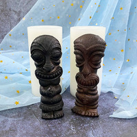 B-5076-1 Halloween Grimace visages Diable Résine Gâteau Silicone Plâtre savon Bougie Moule Aromathérapie pour 3D Moule