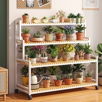 Support de rangement portable en fer forgé pour pots de fleurs, à poser au sol, vente directe usine, pour salon et maison