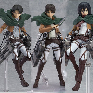 Figura de Acción de Anime de PVC de 15 CM de Ataque a los Titanes, <span class=keywords><strong>Mikasa</strong></span> Eren Rivaille, Poses Intercambiables - Product Image 2