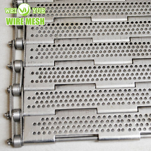 Gıda taşıma kaynağı için yüksek sıcaklık dayanımı paslanmaz çelik delikli örgülü konveyör bant dokuma zincir plaka bağlantısı - Product Image 3