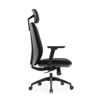 Silla Ejecutiva Giratoria de Oficina con Respaldo Alto, Ajustable en Altura, Inclinación Lumbar 2D y 3 Funciones de Bloqueo