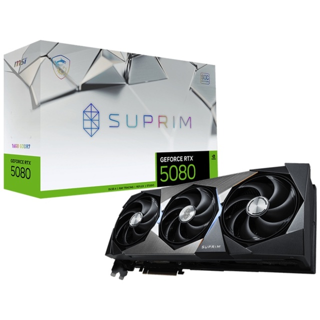 GIGABYTE Original GeForce RTX 5080 Suprim SOC 8GB GDDR7 PCI-Express New Fan Desktop Graphics Card 8K 4 Displays 12nm 2617MHz