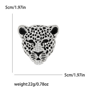 Broche Panthère Vintage Multi-Métal Plaqué Or, Grande Épingle de Sûreté, Inspirée des Créateurs de Luxe, pour Costume et Manteau Homme, Récompense - Product Image 5