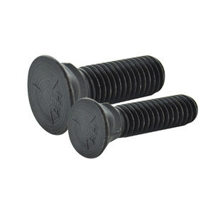 Boulon à tête elliptique en acier au carbone moyen, filetage complet, lame de grattoir, filetage grossier, grade 5, boulon de charrue à tête clip - Product Image 5