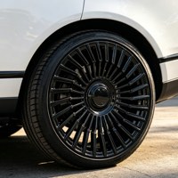 Jantes forgées BKU 5x120 de 23 et 24 pouces, jantes en alliage noir à rayons multiples pour Land Rover Range Rover L405 L322 L460 L494 Vogue Evoque