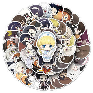 50ชิ้น/เซ็ต Q ver. Dazai Osamu <span class=keywords><strong>bungou</strong></span> <span class=keywords><strong>stray</strong></span> สุนัขตกแต่งกระเป๋าเดินทางกันน้ำหน้าต่างรถแล็ปท็อปสติกเกอร์การ์ตูนอะนิเมะ - Product Image 5