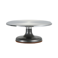 Table de décoration de gâteaux en alliage d'aluminium, plateau tournant équilibré et stable, 12 pouces, offre spéciale