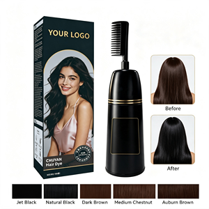Crème colorante capillaire permanente sans ammoniaque longue durée avec peigne applicateur facile, marque privée, qualité professionnelle - Product Image 1