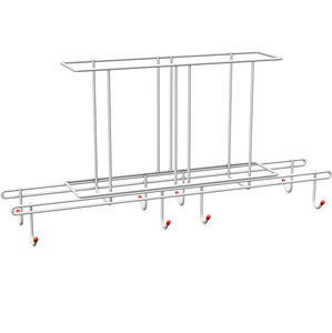 Rak tas konter spons logam, tahan kotak dispenser dengan stabil menggantung 4 tas Waktu mudah untuk dipasang pada tiang IV - Product Image 1