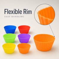 Moules à gâteau ronds écologiques DIY réutilisables, résistants à la chaleur, de qualité alimentaire, sans BPA, en silicone pour la pâtisserie
