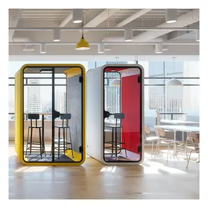 Modern altı kişi çalışma Pod ofis telefon kulübesi yüksek kalite ofis gizlilik Booth vokal izolasyon Booth