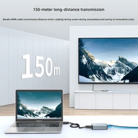 Extensor HDMI 1080P 60Hz, Cable de Red Cat5E y Superior, 150M, Alimentación Unilateral POC, Calibre de Cable