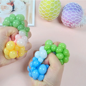 ของเล่นบีบลูกองุ่นเพคตินขนาด 6 ซม. สำหรับเด็ก พร้อมตาข่ายลดความวิตกกังวลและทนแรงกด เพื่อการผ่อนคลายและความสนุกสนาน - Product Image 4
