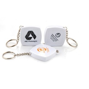 Mini Steel Tape Measure 2m 6mm <b>ABS</b> Keychain With Logo Printing Promotional Gift - Product Image 1