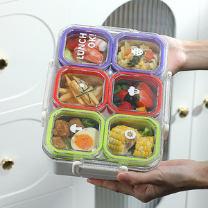 Boîte à lunch de luxe en acier inoxydable 2026, vente en gros, logo personnalisé, boîte bento avec poignée et compartiments, conteneur alimentaire scolaire pour enfants - Product Image 5