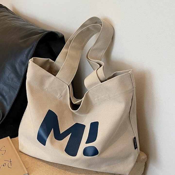 Custom Logo Printed Eco-Friendly Recycled Cotton Canvas Tote Bag