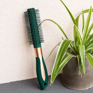 Gloway Custom Oem Professional 4Pcs Luxury Curly Plastic districante spazzole per capelli Salon Set di spazzole per capelli ricci verdi per le donne