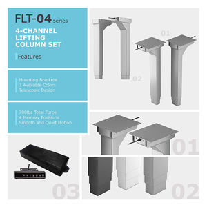 CONTUO थ्री स्टेज लिफ्टिंग कॉलम ऐप कंट्रोल ऑफिस इलेक्ट्रिक सिट स्टैंड डेस्क फ्रेम इलेक्ट्रिक ऊंचाई एडजस्टेबल टेबल लेग्स - Product Image 6