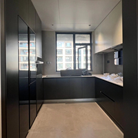 Armoires de cuisine modernes en bois massif modulaires sur mesure