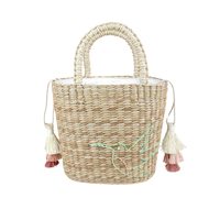 Sac fourre-tout en paille tissée à la main Style bohème sac à main d'été écologique pour femmes du Vietnam