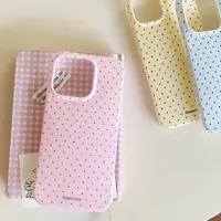 Coque de téléphone portable INS à pois, petite et fraîche, pour iPhone 17 16 15 14 13 12 Pro Max 11, ultra-fine et antichoc pour iPhone 17 Pro