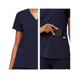 طقم سكرابز طبي عالي الجودة بشعار مخصص قماش منسوج جيد التهوية للأطباء والممرضات مقاس كبير 3XL زي مستشفى موحد - Product Image 5