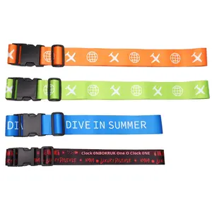 Custom Design Gepäck gurte Set Verstellbare Koffer gürtel Silikon Gepäck anhänger mit Namens ausweis - Product Image 3