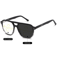 Nouvelles lunettes anti-lumière bleue pour hommes, monture en acétate, style classique, lunettes de lecture, lunettes de soleil anti-lumière bleue changeant de couleur
