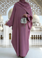 Abaya ouverte personnalisée en gros 2026, ornée de perles noires, pour femme musulmane, robe à manches longues, en polyester respirant, confortable à porter