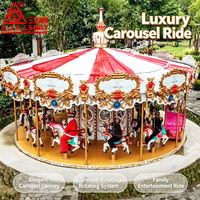 Manège Électrique Extérieur pour Enfants et Adultes, Carrousel Chevaux pour Enfants, Aire de Jeux pour Parc d'Attractions
