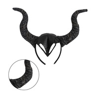 Serre-tête de pirate diabolique d'Halloween avec grandes cornes – Accessoire unique et nouveau design pour photos, spectacles, fêtes, danse et remises de diplômes
