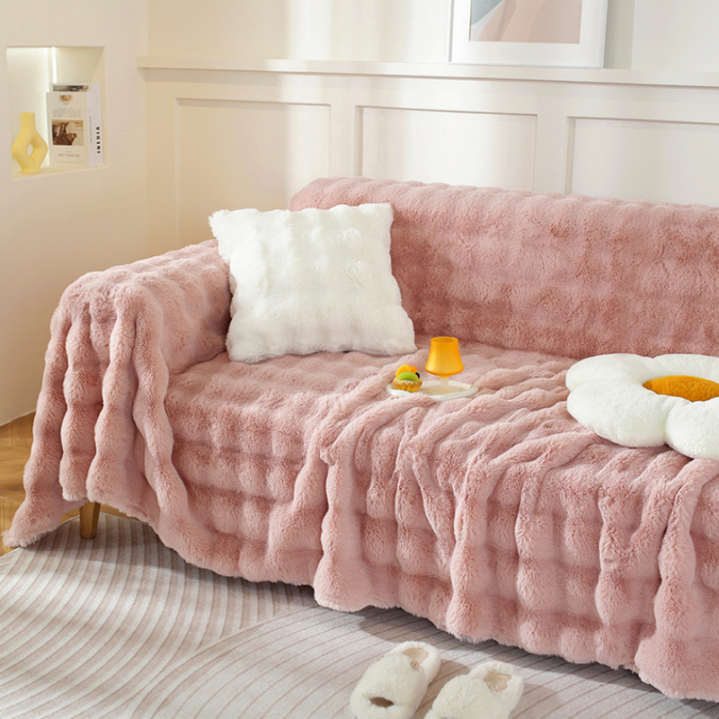Semelle antidérapante en polaire bulle rose