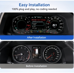 Compteur de vitesse numérique LCD RoadNavi pour VW <span class=keywords><strong>Multivan</strong></span> <span class=keywords><strong>T6</strong></span>, instrument de tableau de bord pour mise à niveau automobile - Product Image 3